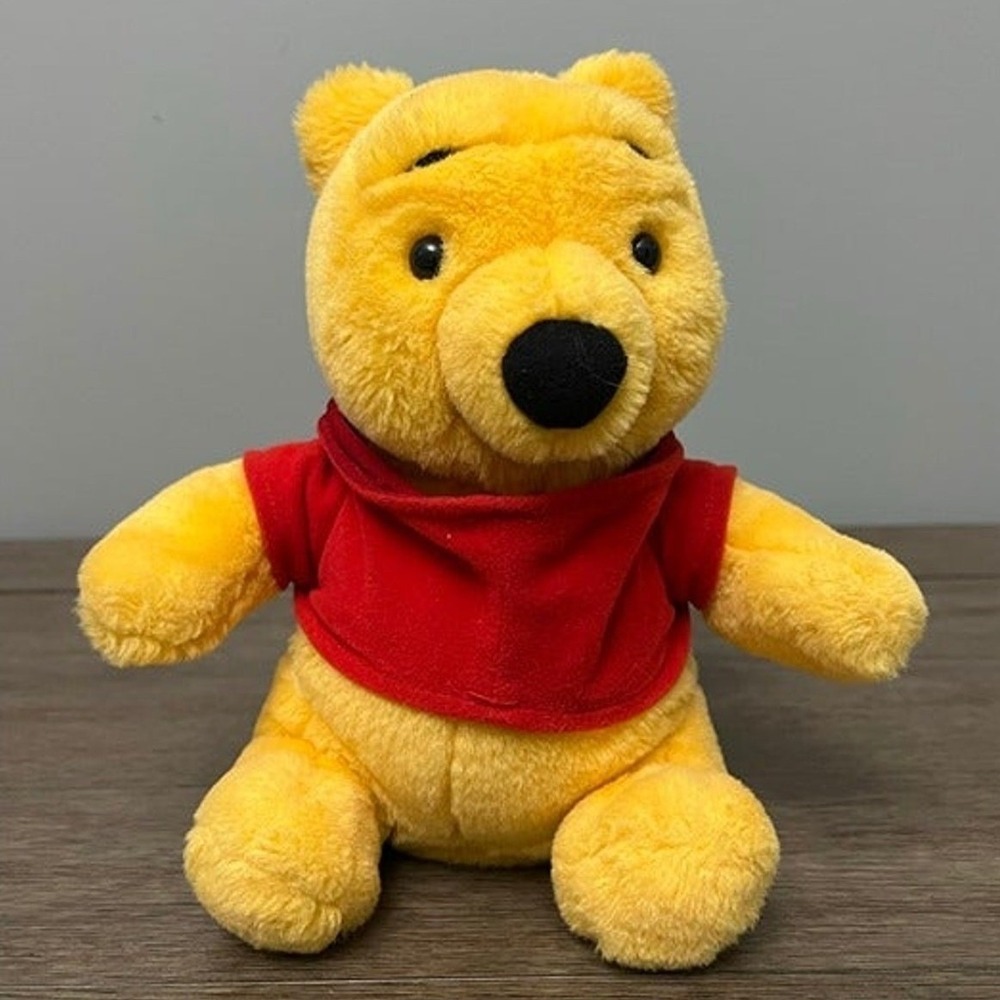 Disney Winnie the Pooh Plush 1999 Mattel Vintage Stuffed Animal Toy Red Shirt